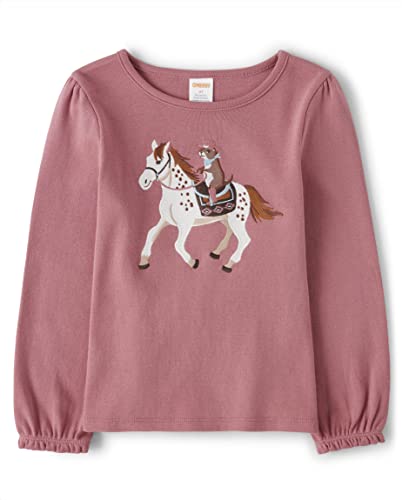 Image of Gymboree Girls' and Toddler Fall and Holiday Embroidered Graphic Long Sleeve T-Shirts