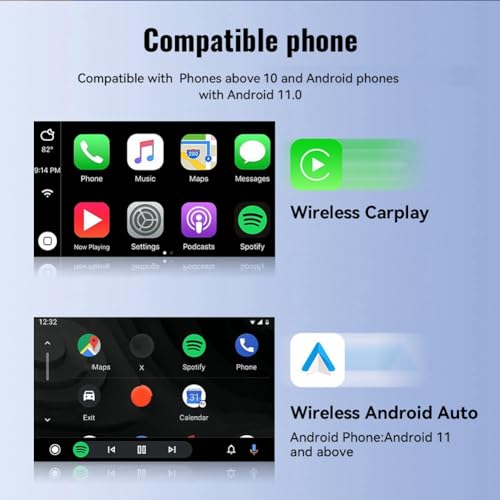 Adaptateur Android Auto sans fil et mini boîtier universel plug and play