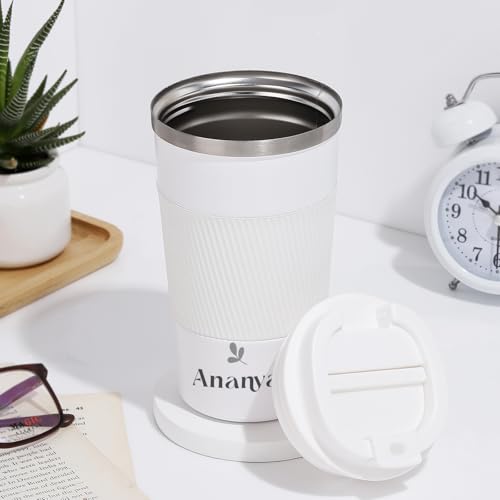 Image of IGP Personalized White Insulated Coffee Tumbler High Quality Printed Ceramic Coffee & Tea Mug (510ml) | Same Day Delivery | Gift for Friends, Family, Husband, Wife, Boyfriend, Girlfriend, Couples