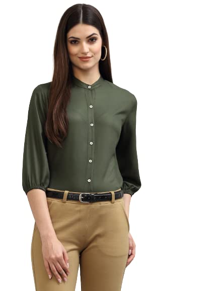 Buy Style Quotient Women Solid Black Viscose Rayon Formal Shirt at  