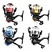 Fishing Reels Baitcasting Fixed Spool Reel Powerful Carp Fishing Reel Spinning 5.2: 1 Gear Ratio with Transparent Wire Yellow &
