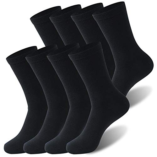 SUTTOS Men's Women's Black Merino Wool Socks Crew Dress Socks
