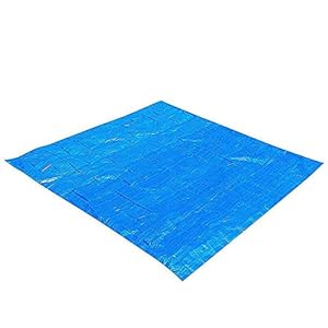 BESTINE rechthoek zwembad gronddoek, blauw zwembad mat opvouwbare waterdichte gronddoek zwembad vloer beschermer…