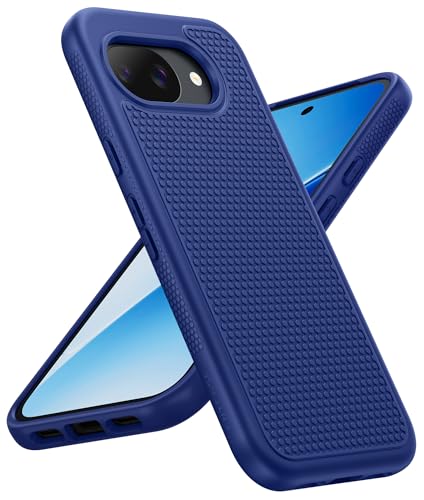 FNTCASE for Google Pixel 10A �P�[�X - �R�p�O���[�h�̗����ی� 14�t�B�[�g�̗��������ς� �X�N���[���v���e�N�^�[�t�� ����~�� �w��h�~ �}�b�g�e�N�X�`���[ �\�t�gTPU �ϏՌ��J�o�[ (�l�C�r�[�u���[)