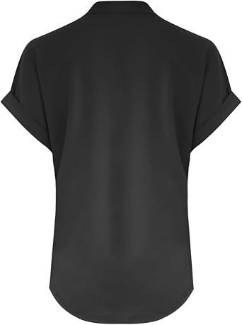 Linen Tops for Women Loose Fit Gauze Short Sleeve Plus Size Shirts Summer Button V Neck Casual Dressy Blouses
