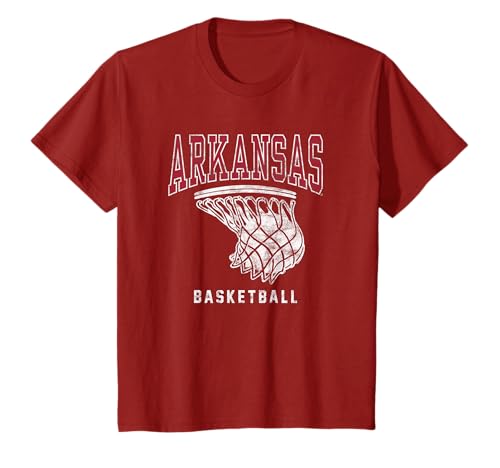 Campus Lab University of Arkansas Razorbacks Basketball Hoop T-Shirt, Small, Red