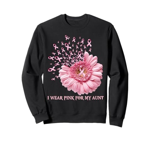 Cinta de girasol I Wear Pink For My Aunt Cancer Awarenes Sudadera