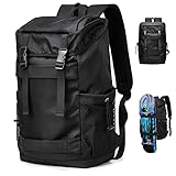 WEPLAN Skateboard Backpack for Men,Water Resistant Laptop Backpack for men women, Fit for Sports Travel, Black