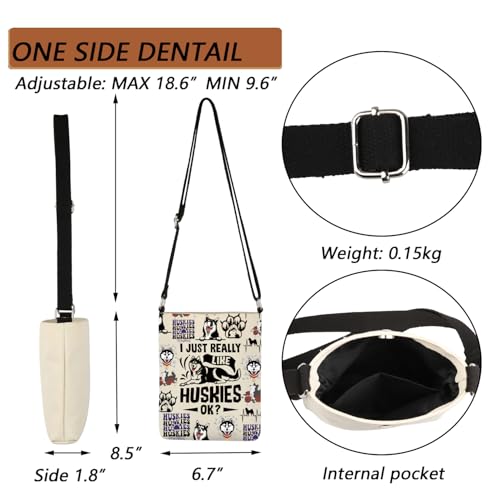 MBMSO Husky Dog Crossbody Purse Siberian Husky Gift for Husky Dog Lovers Cross Body Dog Bag Husky Puppy Gift for Husky Owners3