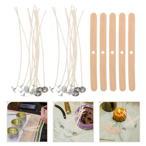 Repuestos de mechas para velas 160 unidades 15 cm madera miniatura 6