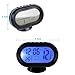 Docooler Multi-Function Digital 12V Car Voltage Alarm Temperature Thermometer Clock LCD Monitor Battery Meter Detector Display (Blue)