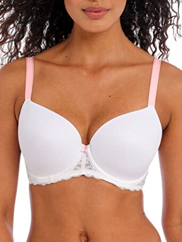 Freya Sutiã feminino excêntrico com aro semimoldado, Branco, 32GG