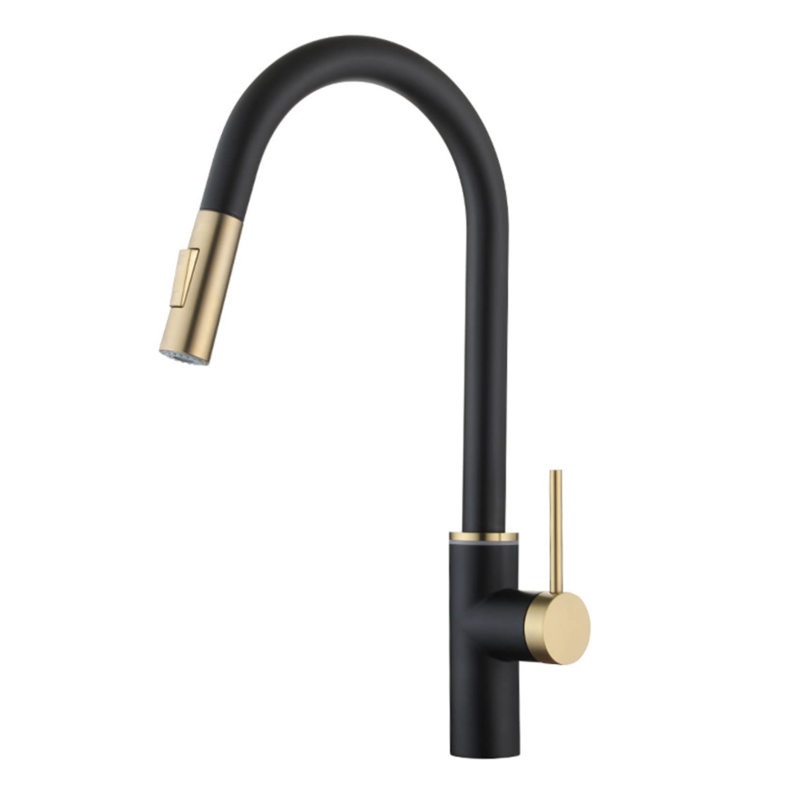 ZYCHSJXA Touchless Kitchen Faucet Black Gold – Pull Down Sprayer with Motion Sensor Modern Design for Easy Use Perfect Contemporary Kitchens Effortless Water Control