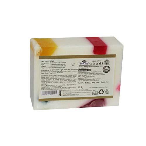 Image of Khadi Pure Gramodyog Herbal Mix Fruit Soap - 125G