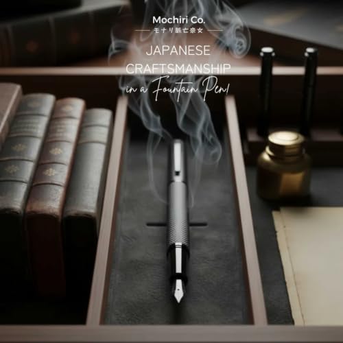 Image of Mochiri Co. Japan Charcoal Honeycomb Premium Fountain Pen I Long Writing Partner with Grip | Iridium Nib | Ideal for Festive & Corporate Gifting