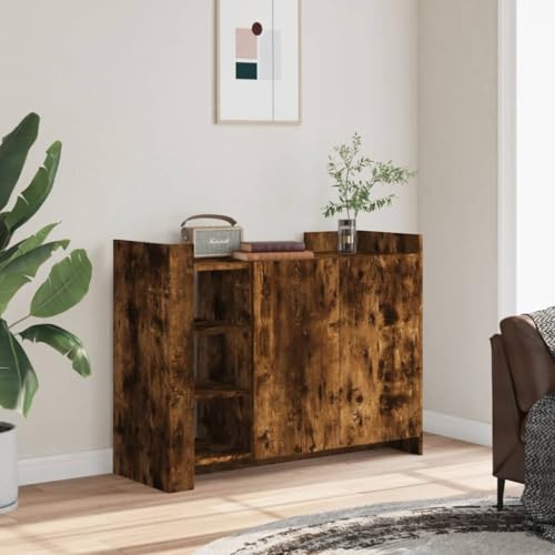 Juroupi Aparador Madera Mueble Auxiliar de Cocina Muebles de Salon aparador Salon de ingeniería Roble Ahumado 100x35x75 cm