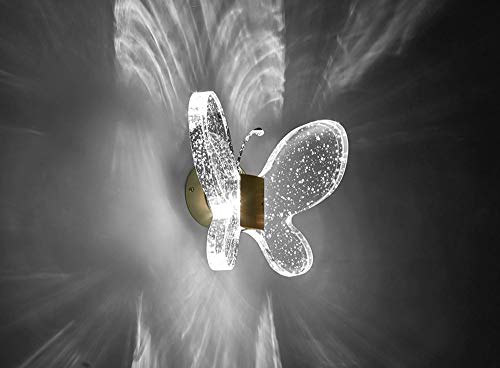 Applique murale cristal papillon LED pour salon sombre