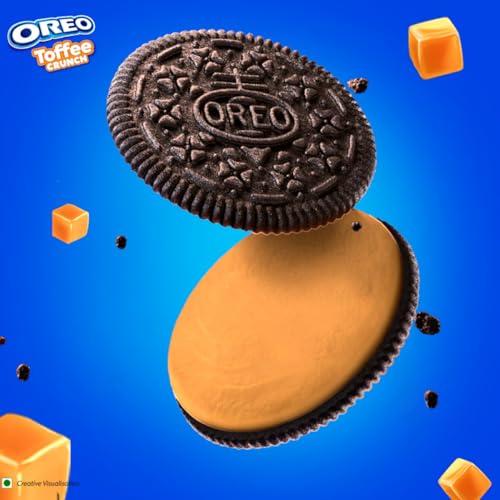 Image of Cadbury Oreo Toffee Crunch Flavour Creme Sandwich Biscuit, 275.55 g