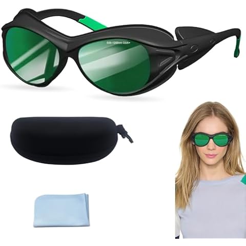 Professional 500nm-1200nm Wavelength IPL Laser Safety Glasses Eye Protection for Hair removal , Red Light Therapy Glasses Protective Tanning Goggles Eyes Protection for Laser Cosmetology Operators Cover