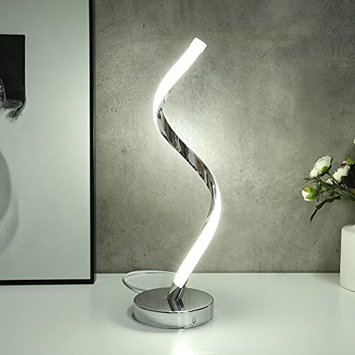 Regalo ideale : Luce della lampada da tavolo a LED è uniforme, morbida e confortevole, molto adatta per leggere, studiare o lavorare a lungo. La lampada da tavolo è realizzata in metallo acrilico con una moderna forma a spirale. Questo è il miglior regalo per bambini, famiglia, amici e genitori.