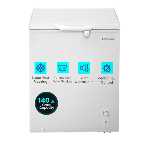 Chest Freezer 140L Gross / 99L Net Single Door Deep Freezer Mechanical Control R600a Low Noise 42dB Wire Basket NCF140