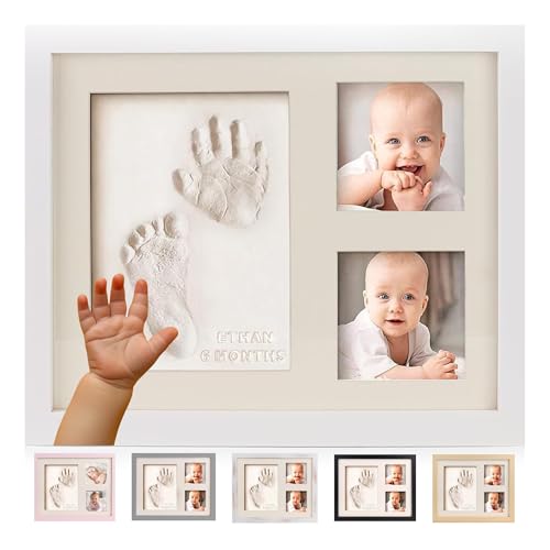Bubzi Co Baby Footprint Kit, Baby Foot and Hand Print Kit, Baby Keepsake Frame, Nursery...