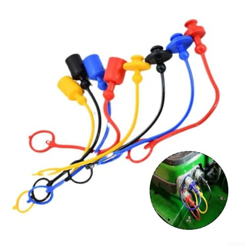Image of 8Pcs Hydraulic & Set For ISO7241-A (ISO-A) Series, For PARKER6600 / AEROQUIP5600 / For HANSEN HA15000, 1 /4'', 3 /8'', 1 /2'' Male Cap And Female Cover
