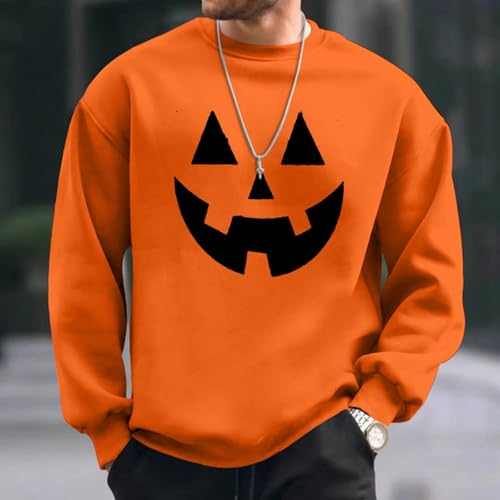 Halloween Pumpkin Face Sweatshirt Unisex Soft Long Sleeve Pullover Shirts Lightweigt Sweat Shirt Pullover Sweater3