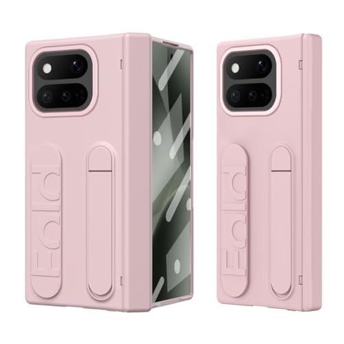 Coque Pixel 11 Pro Fold rose avec protection charnière et béquille intégrée