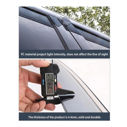 Déflecteurs de vent Chery Tiggo 3x anti-pluie et aération optimale - 4