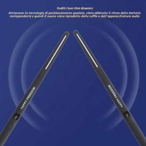 Set di Batteria Elettrica, Batteria Portatile con Bacchette, Pedali, Riconoscimento del Movimento in realtà Virtuale Set di Batteria Elettronica Bluetooth per Adulti, per