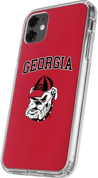 Skinit Clear Phone Case Compatible with iPhone 11 - Officially Licensed University of Georgia Bulldogs Logo Design