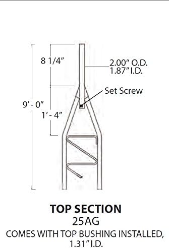 Rohn 25G Series 50' Basic Tower Kit with 25AG Top
