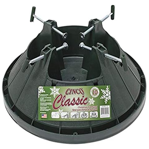 Good Tidings Cinco C-148 Classic Tree Stand For Up To 10' Trees, Medium, Green Cover