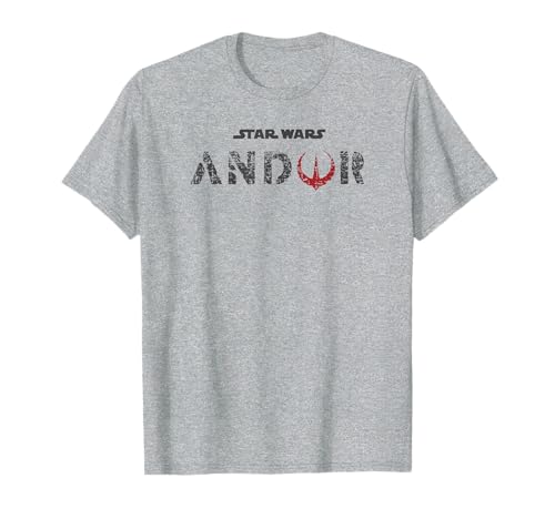 T-shirt Star Wars Andor en coton col rond imprimé vintage noir