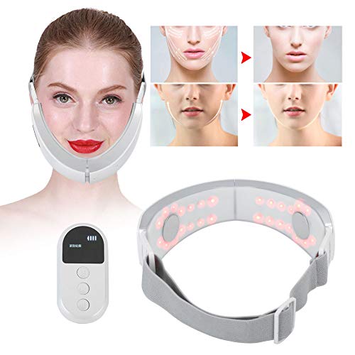 Massaggio viso elettrico, Massaggiatore viso dimagrante a forma di V Vibrazione Macchina dimagrante viso Terapia LED Vibrazione Massaggio facciale Sollevamento Macchina di bellezza antirughe