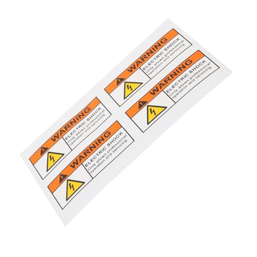 LOORGVEL 4個 電気設備用警告ステッカー 耐久性素材 専門家専用操作注意 貼りやすく剥がしやすい電気パネル用ラベル 注意喚起シール