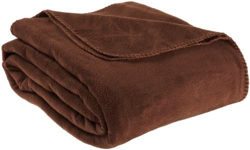 LCM Home Fashions, Inc. Supreme Full/Queen Fleece Blanket, Chocolate