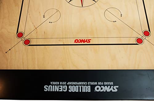 Image of Synco Bulldog Genius Carrom Board 36 inch Full Size Approved by Carrom Federation and Brand for World Championship (36mm)