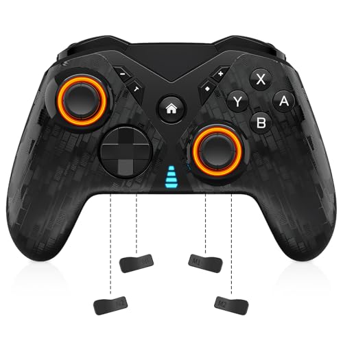 Switch 2 コントローラー TMR電磁式 ドリフト防止【2025年新登場】スイッチ 2 プロコン 背面ボタン付き マクロ機能 Turbo連射 6軸ジャイロセンサー Bluetooth5.0接続 4段階調整振動 ジャイロセンサー機能 1200mAh大容