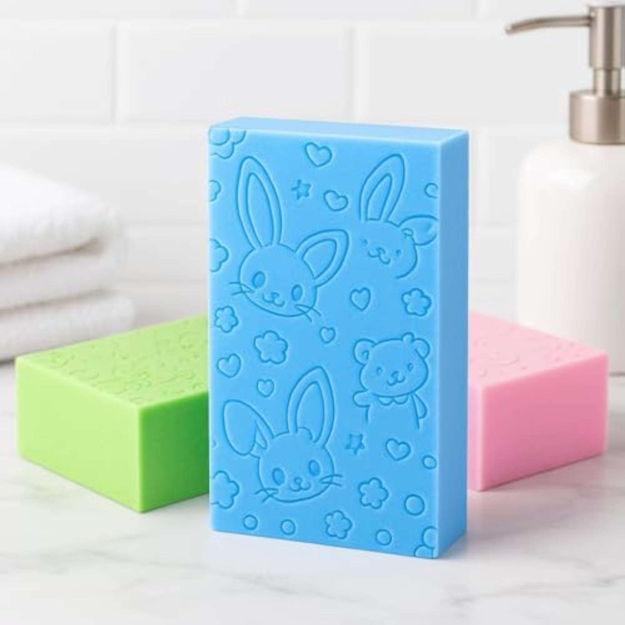 Exfoliating Bath Sponge for Gentle Peeling and Dead Skin Removal