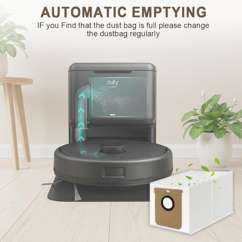 Image of HASTHIP Replenishment Kit Compatible with Eufy L60 Robot Vacuum, 4Pcs Dust Bags Spare Dust Bags Replacement Large Capacity Non-Woven Fabric Auto-Seal Dust Bag Accessories Cleanning Tools