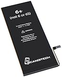 ScandiTech Battery Model iP6+ (not 6 or 6S+) - With Adhesive & Instructions (no tools) - New 2915 mAh 0 Cycle Replacement Battery - Repair Your Phone in 15 min - 1 Year Warranty