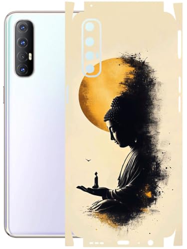 Image of AtOdds - Full Body Back Screen Guard Protector Film - Lamination Wrap Skin Sticker Compatible with Oppo Reno 3 PRO | Scratchproof Matte Finish (Divine)