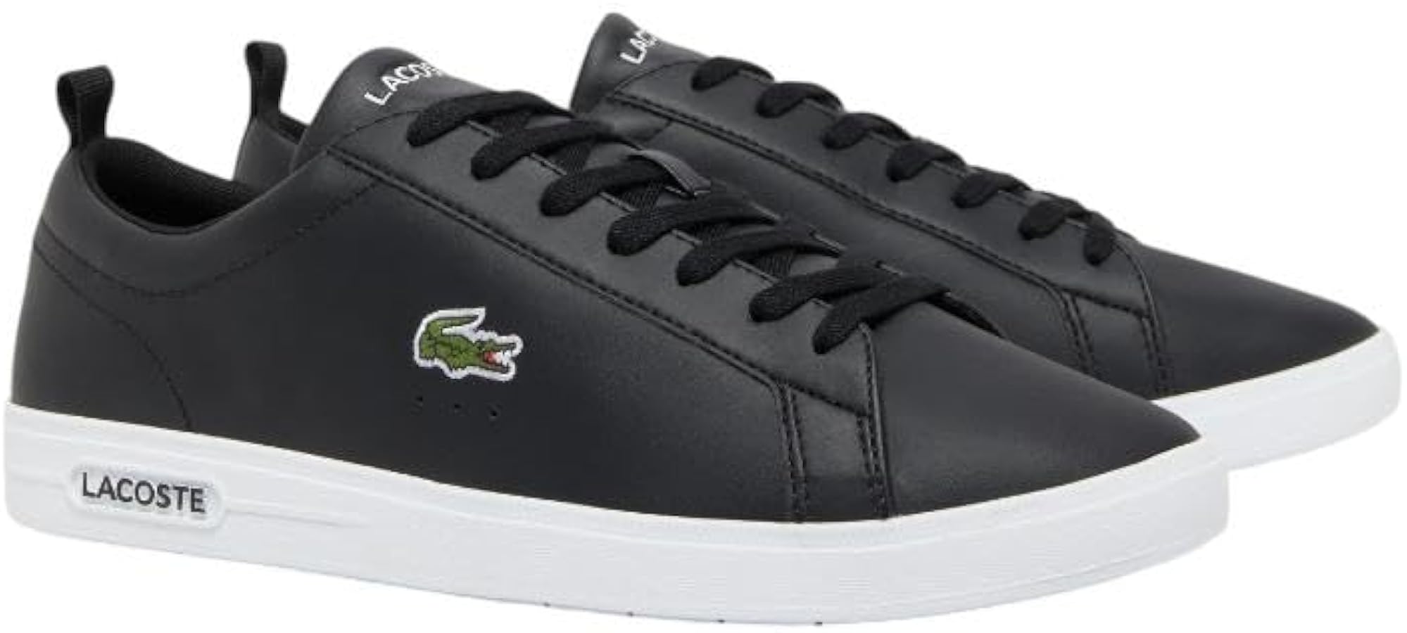 Amazon.com | Lacoste Men's Court Base Sneaker, Black & White, 11.5