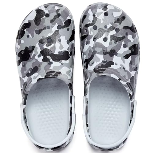 Image of Kids Boys&Girls Black Camouflage Clogs Children's Beach Shoes Classic Marbled Tie Dye Clog Little Kid