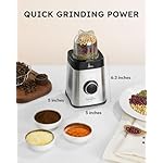 Sangcon Blenders and Food Processor Combo for Kitchen, 5 in 1 Blender for Shakes and Smoothies, Meat Chopped, Grinding & more, 40 oz Jar & 17oz Cup with To-Go Lid, Stainless Steel Silver - Image 4