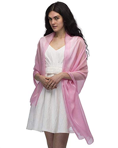 themilestocks Soft Chiffon Scarf Sheer for Women Cover up Shrug Shawls Beach Wraps Party Scarves