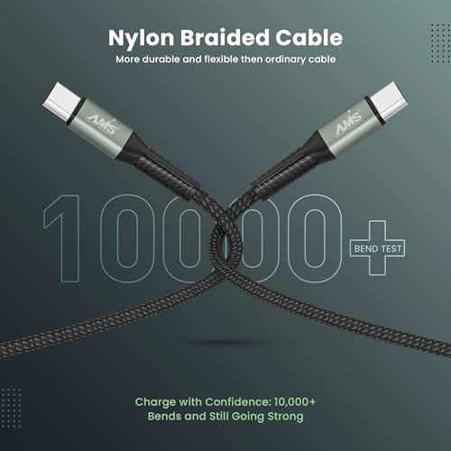 Image of AMS 65 Watt Lightning Cable 1 m Fast Charging Cable Compatible with i Phones /Tablets, 480mbps Data Transfer Speed (Compatible with iPod, iPad Mini, iPhone 5 /5s /5c /SE /6 /6s /plus, Black, One Cable)