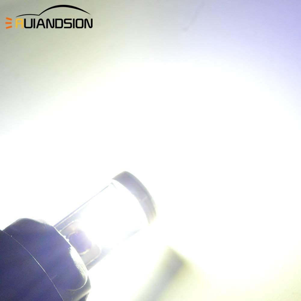 Ruiandsion 10pcs 194 LED Light Bulb 12-24V Super Bright LED Chipsets 168 2825 W5W T10 Wedge LED Replacement Bulbs Canbus Error Free for Car Door Courtesy License Plate Lights,White